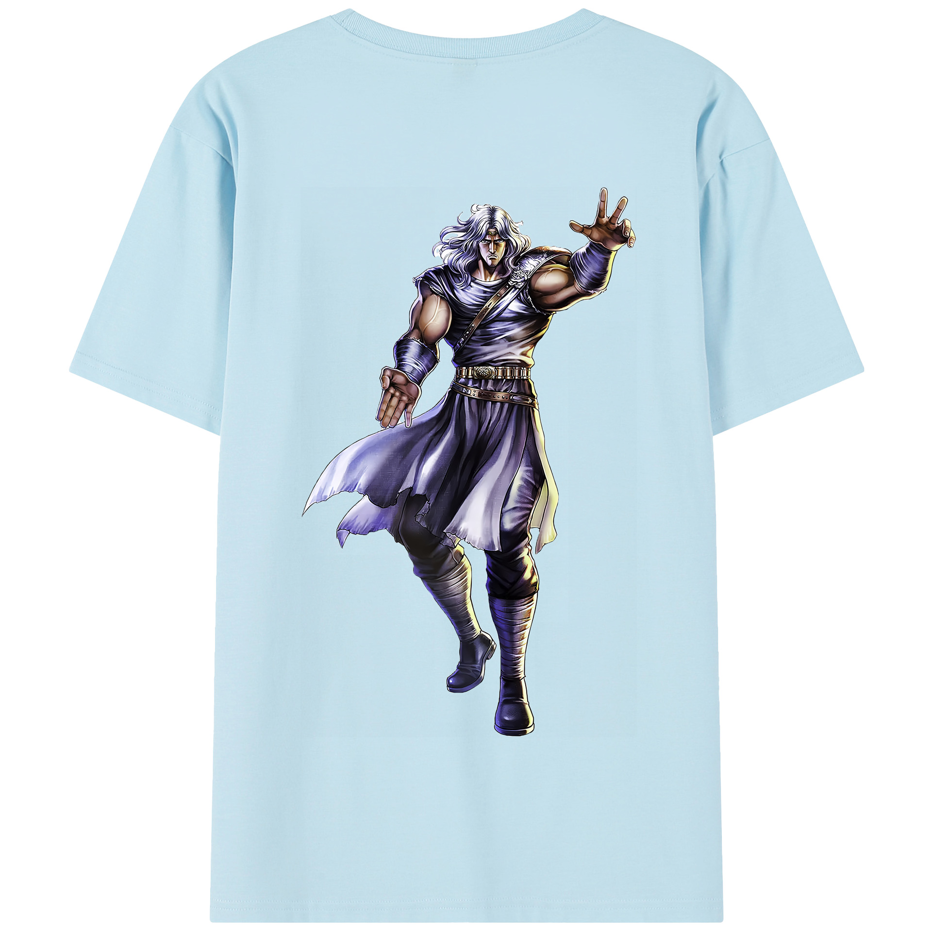 （画像用） 北斗の拳 Fist of the North Star 綿100％半袖Tシャツ（背面プリント）